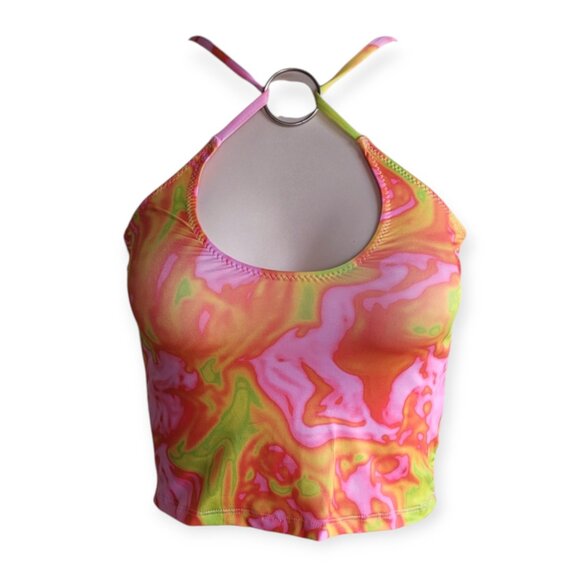 Dolls Kill Y2K Kaleidoscope Halter Top size XS EUC - Picture 2 of 11